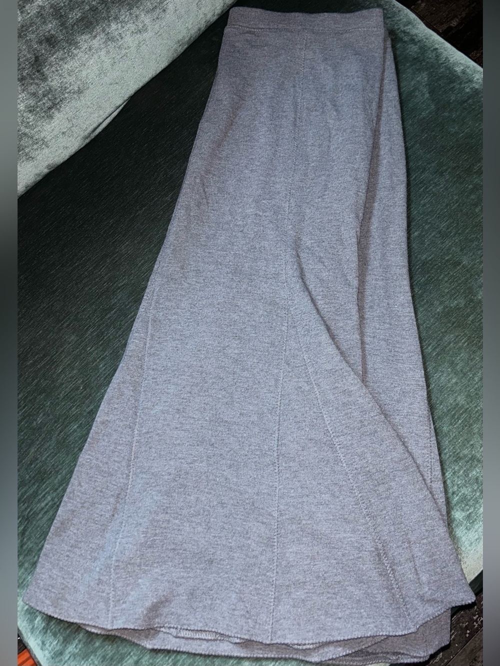 Women's Gray Knit Maxi Skirt